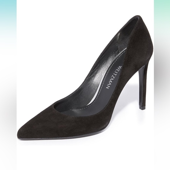 Stuart Weitzman Black Suede Heels – Wedding & Party Ready - Picture 3 of 14